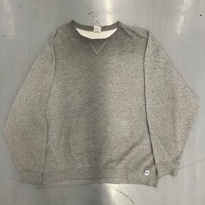 Vintage 90s oversized Russel grey blank crewneck with vintage tag